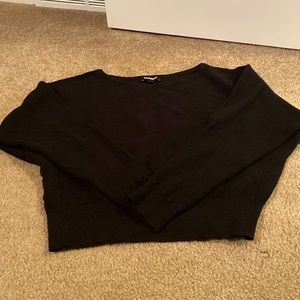 Black long sleeve dolman sleeve sweater